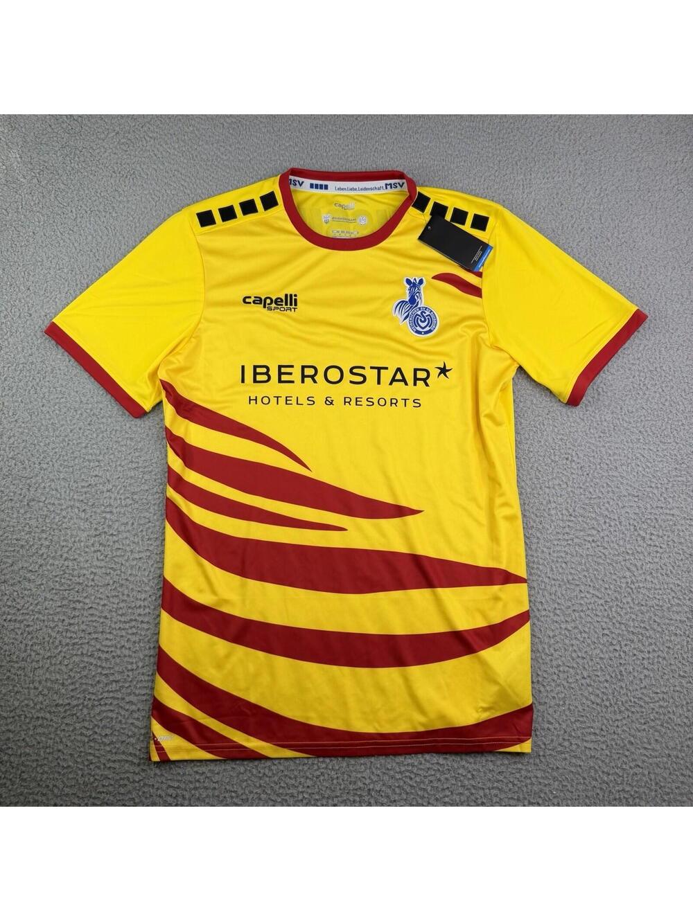 MSV Duisburg 2020-2021 Yellow Jersey Shirt Size M Capelli Football Soccer Trikot